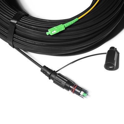 kualitas  Fiber Optic FTTH Solution Cable Waterproof With IPSC APC H Connector pabrik