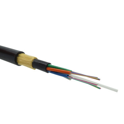 Kabel Serat Optik Aerial 48 Inti, Kabel Optik ADSS Kekuatan Aramid Luar Ruangan