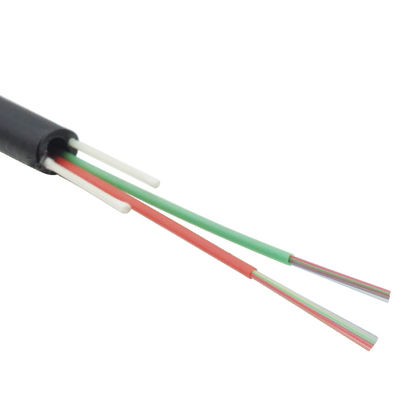 12 Inti 24 Kabel Serat Optik Inti Dengan Dua Tabung Longgar Selubung FRP LSZH