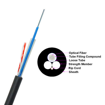 OM1 Single Mode Fiber Optic Cable Kekuatan FRP Untuk Outdoor