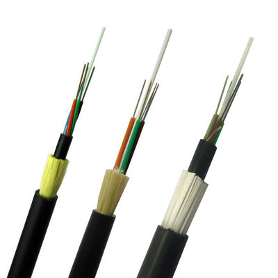 Kabel Fiber Optic Benang Aramid Dengan High Tension Wire Double Jacket Aerial Adss 24 Core