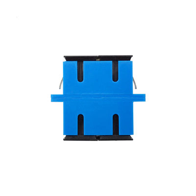 Adaptor Serat Optik SC UPC Single Mode Rangkap Bahan PC Warna Biru