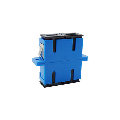 Adaptor Serat Optik SC UPC Single Mode Rangkap Bahan PC Warna Biru