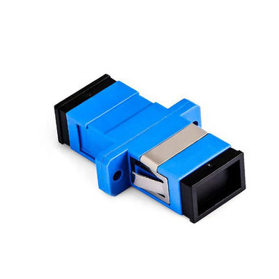 2 Port SM SX Adaptor Serat Optik SC PC Singlemode Simplex untuk Sistem FTTH