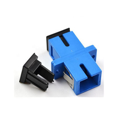 2 Port SM SX Adaptor Serat Optik SC PC Singlemode Simplex untuk Sistem FTTH