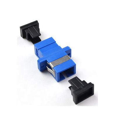2 Port SM SX Adaptor Serat Optik SC PC Singlemode Simplex untuk Sistem FTTH
