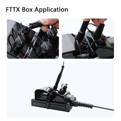 Konektor Optik Mini SC yang Disesuaikan IP68 Tahan Air Diperkuat