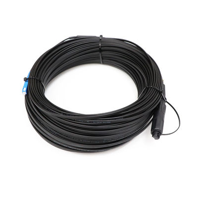 1 Core Outdoor FTTH Solution Drop Cable Tipe Konektor MINI IP SC APC