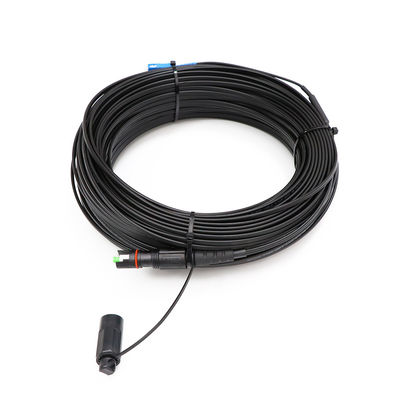 1 Core Outdoor FTTH Solution Drop Cable Tipe Konektor MINI IP SC APC
