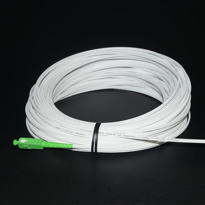 Kabel Drop Optik FTTH Warna Putih Dengan Konektor SC FC OEM ODM