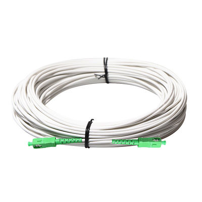 Kabel Drop Optik FTTH Warna Putih Dengan Konektor SC FC OEM ODM
