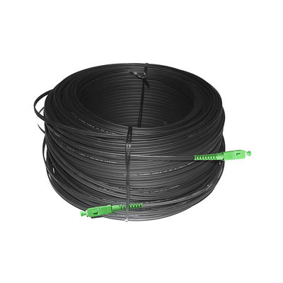 Kabel Drop Optik FTTH Warna Putih Dengan Konektor SC FC OEM ODM