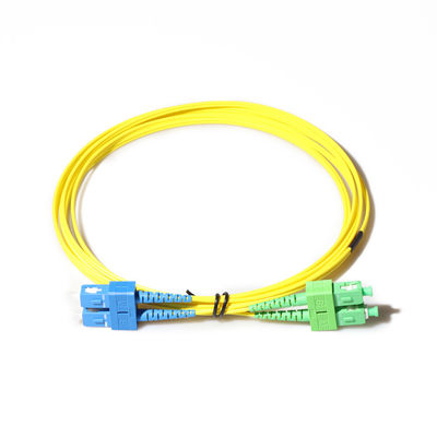 SM DX Kabel Patch Kabel Fiber SC APC Ke LC UPC Dengan Klip RoHS Compliant