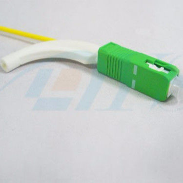 Rangkap SC UPC Kabel Fiber Patch multimode Warna Kuning Boot Sudut 90 Derajat