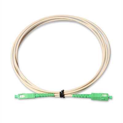 SC APC Kabel Patch Kabel Fiber 2mm Single Mode Simplex untuk Sistem FTTH