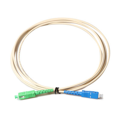 SC APC Kabel Patch Kabel Fiber 2mm Single Mode Simplex untuk Sistem FTTH