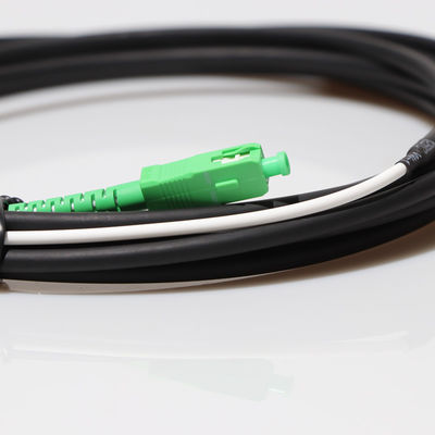 Kabel Drop Serat Optik SC APC UPC FTTH G657A G652D Simplex Rangkap