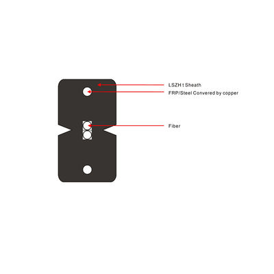 Pabrik Gratis sampel 1,2,4 core kabel drop FTTH serat optik
