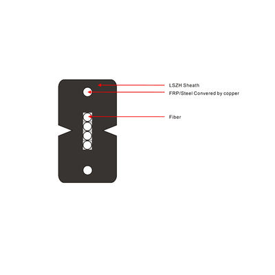Pabrik Gratis sampel 1,2,4 core kabel drop FTTH serat optik