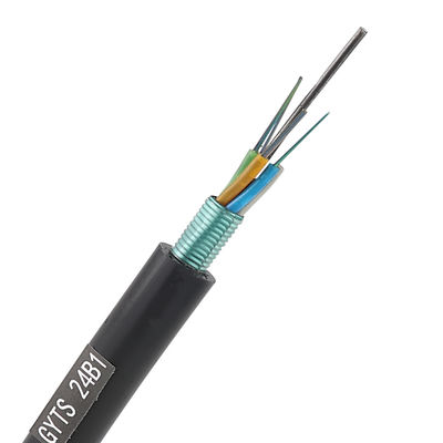 12 ~ 288 Core Kabel Serat Optik Lapis Baja Kabel GYTS Serat Optik Luar Ruangan