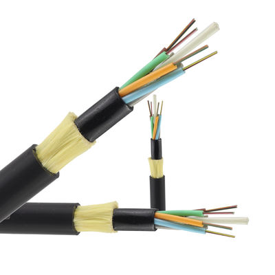 Kabel Serat Optik Adss 2 4 8 24 48 96 Core 12 Fiber G652D Single Mode Aerial Dark Optical Fiber Cable ADSS Outdoor