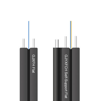 GJXFH 1 2 4 Core kabel drop ftth G652d G657A1 G657A2 SM Kabel Drop Serat Optik Dalam Ruangan