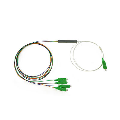 G657A1 FTTH 1x2 Pemisah Serat Optik, Pemisah PLC Mini SC APC 0.9mm