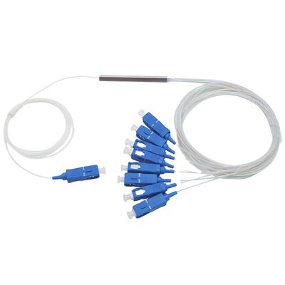 1 Meter Serat Optik Mini PLC Splitter 1x8 Dengan Konektor SC UPC