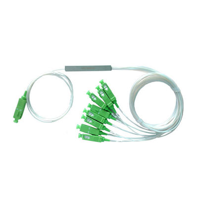 Pemisah Serat Optik Tabung Baja Mini FTTH 1x8 Untuk Televisi Kabel