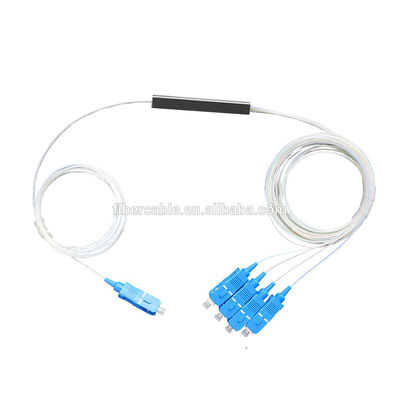 Tabung Baja Mini Tipe 1 * 4 PLC Splitter Dengan Konektor SC APC UPC