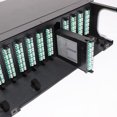 Fiber Optic MPO Patch Panel HD 1U 2U 4U Dengan 72 Port 64 Port 48 Port