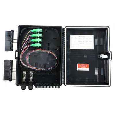 Kotak Terminal Serat Optik IP65, Kotak Kabel Jatuhkan FTTH Warna Hitam