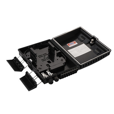 Kotak Terminal Serat Optik IP65, Kotak Kabel Jatuhkan FTTH Warna Hitam