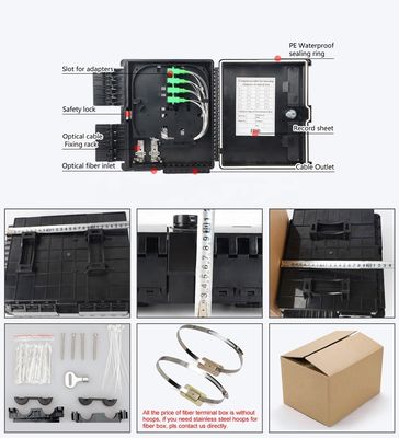 Kotak Terminal Serat Optik Kecil, Drop Cable Box 16 Port untuk FTTH