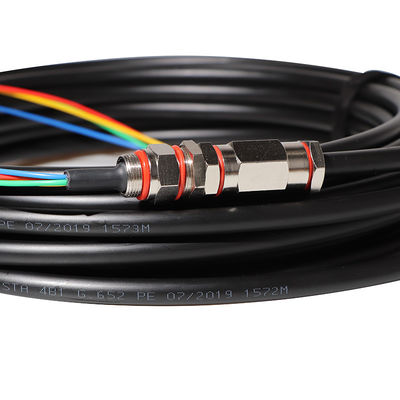 24 Inti 36 Inti Kabel Serat Optik Lapis Baja, Kabel Patch Pigtail Tahan Air Luar Ruangan