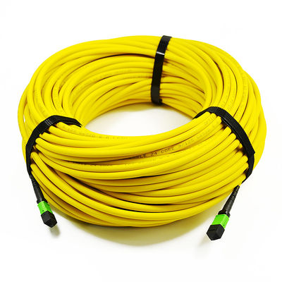 12 Core 24 Core Kabel Patch Kabel Fiber, Mtp Mpo Patch Cable Om3 Om4 Untuk Qsfp