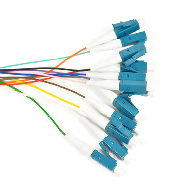 Disesuaikan 12 Core 0.9mm MPO Fiber Patch Cord Singlemode 1M Fanout