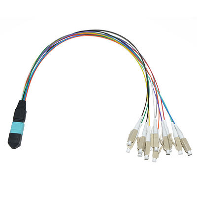 8 Rakitan Kabel Serat Inti Berwarna-warni MPO Ke LC FC ST SC 0.9mm UPC Breakout