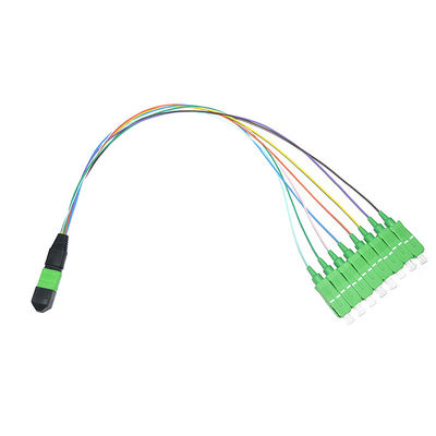 8 Rakitan Kabel Serat Inti Berwarna-warni MPO Ke LC FC ST SC 0.9mm UPC Breakout