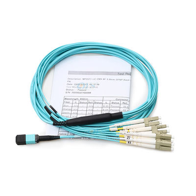 24 Unit Kabel Serat Inti, Kabel Breakout MPO Ke LC Untuk FTTH