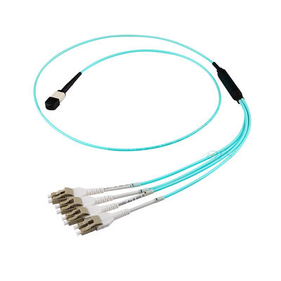 24 Unit Kabel Serat Inti, Kabel Breakout MPO Ke LC Untuk FTTH