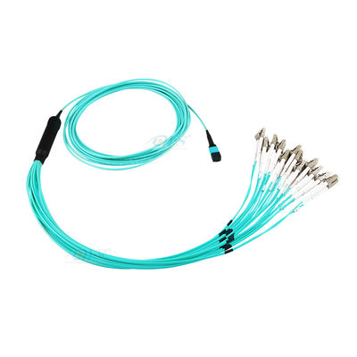 24 Unit Kabel Serat Inti, Kabel Breakout MPO Ke LC Untuk FTTH