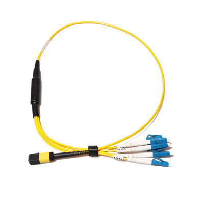 24 Unit Kabel Serat Inti, Kabel Breakout MPO Ke LC Untuk FTTH