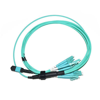 Kabel MPO LC Breakout Fanout 8 Core yang Disesuaikan Untuk Pusat Data