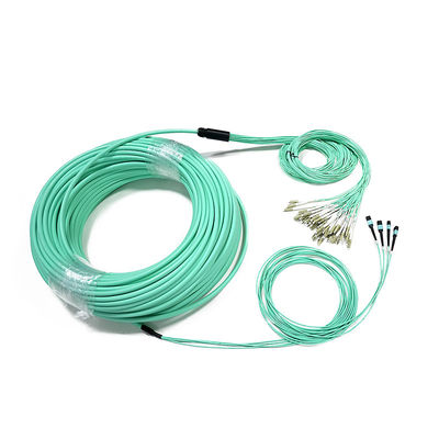 Kabel MPO LC Breakout Fanout 8 Core yang Disesuaikan Untuk Pusat Data