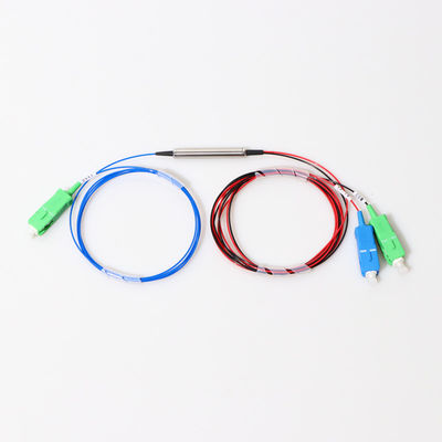 1X2 FWDM DWDM Fiber Optic Splitter 3 Ports 100G 200G Untuk Sistem Jaringan WDM