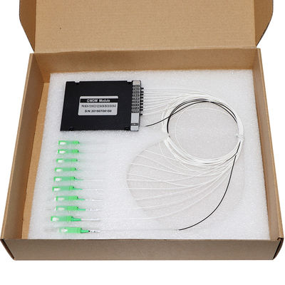 Optical 8 Channel Cwdm Mux Demux Module 0.9mm 20nm Channel Spacing