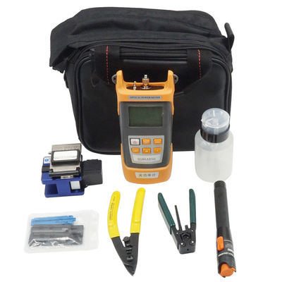 FTTX FTTH Fiber Cable Accessories Tool Kit Dengan Optical Power Meter Visual Fault Locator