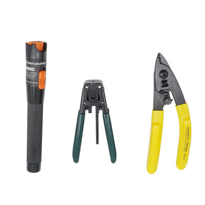 FTTX FTTH Fiber Cable Accessories Tool Kit Dengan Optical Power Meter Visual Fault Locator