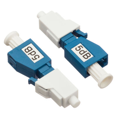 Warna Biru 5db Attenuator Serat Optik Tipe Steker Pria Ke Wanita